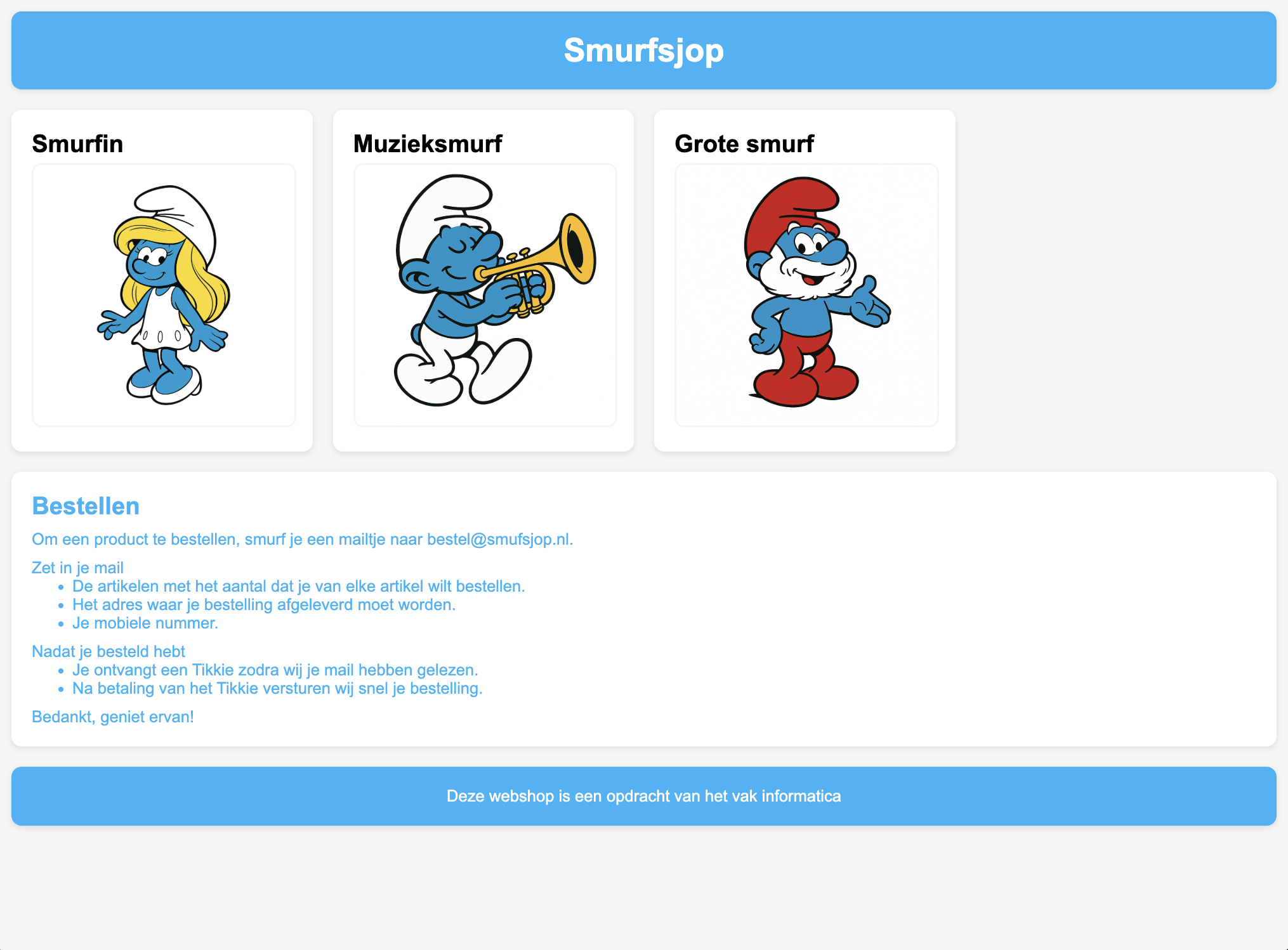 Schermafdruk van webshop aan het begin van dit hoofdstuk.